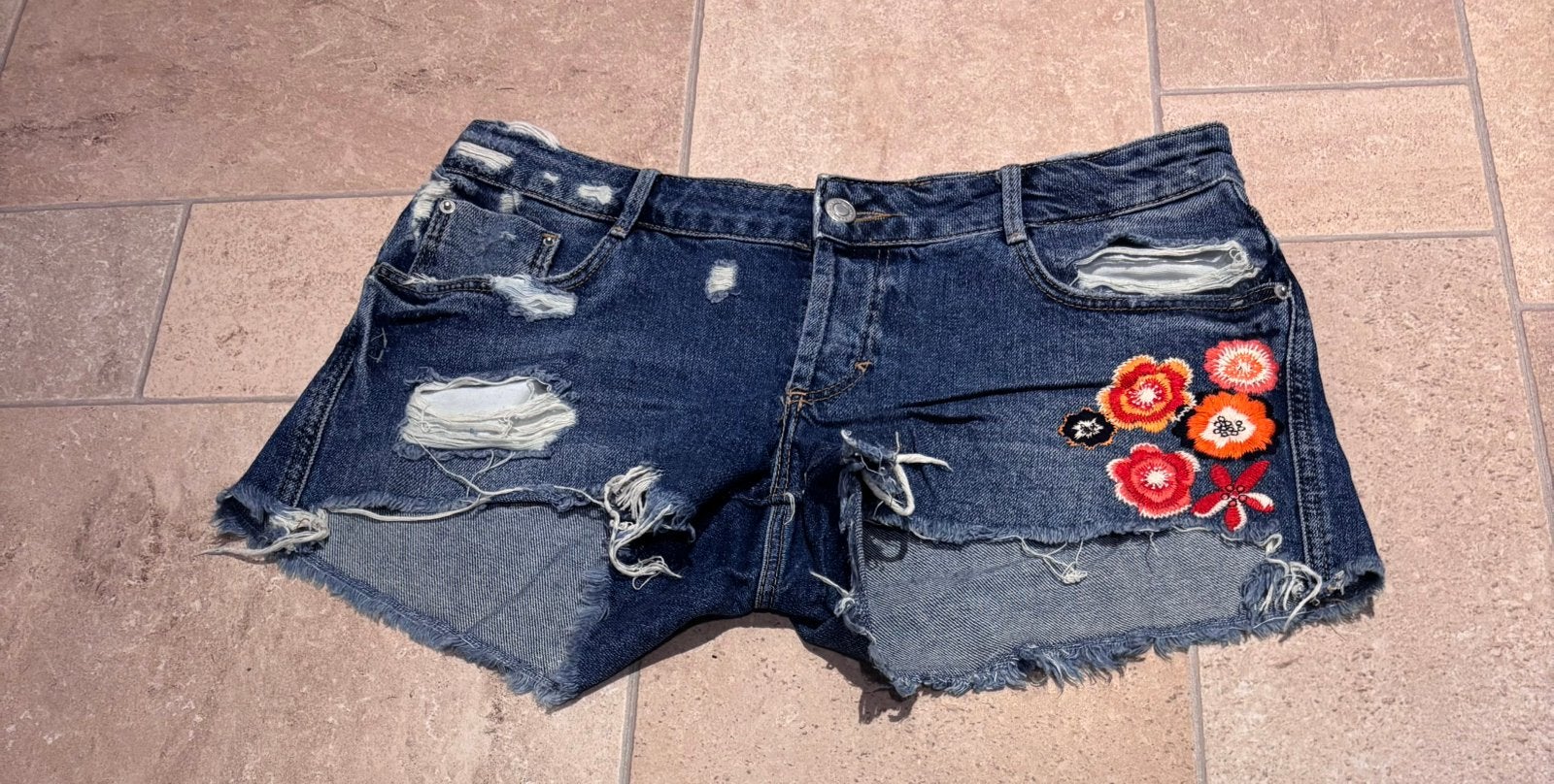 Zara korte spijker broek maat 38, Maat 38/40 (M), Mi, Kort, Blauw