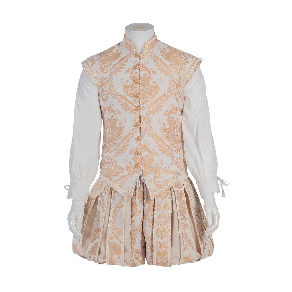 Wit heren renaissance kostuum victoriaans middeleeuws piraat, Kleding | Heren, Verzenden, Nieuw, Overige maten, Kleding