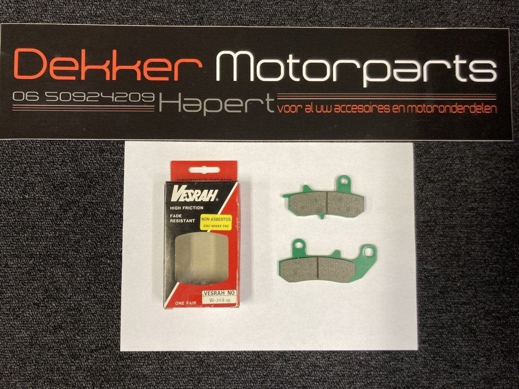 Vesrah remblokken VD-348 voorzijde Suzuki DR650 en DR750, -, -, Nieuw, Ophalen of Verzenden
