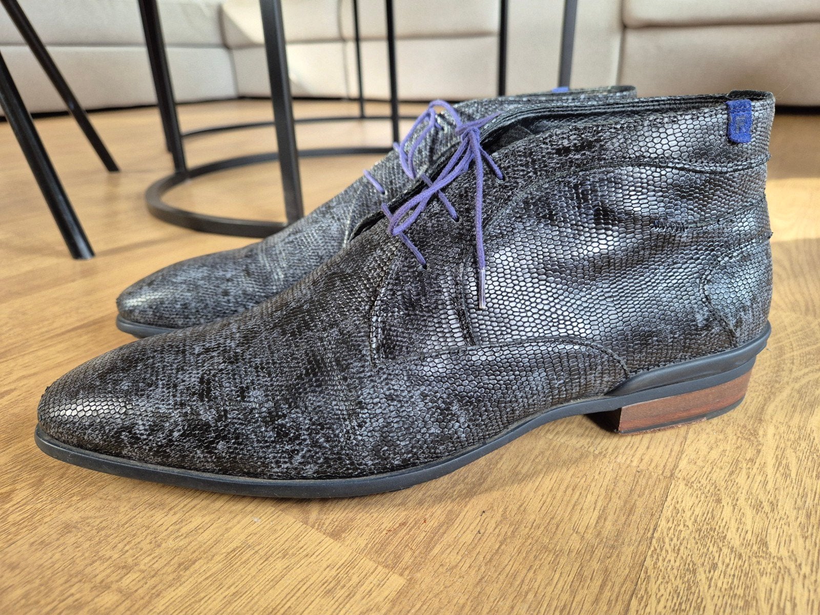 Floris van Bommel herenschoenen maat 46 / 11, Blauw, Floris van Bommel, Ophalen of Verzenden, Zo goed als nieuw