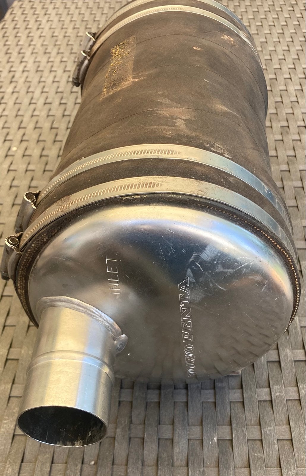 Originele Volvo Penta Geluidsdemper – RVS uitvoering, Ophalen, Gebruikt, Motor en Techniek, Zeilboot of Motorboot