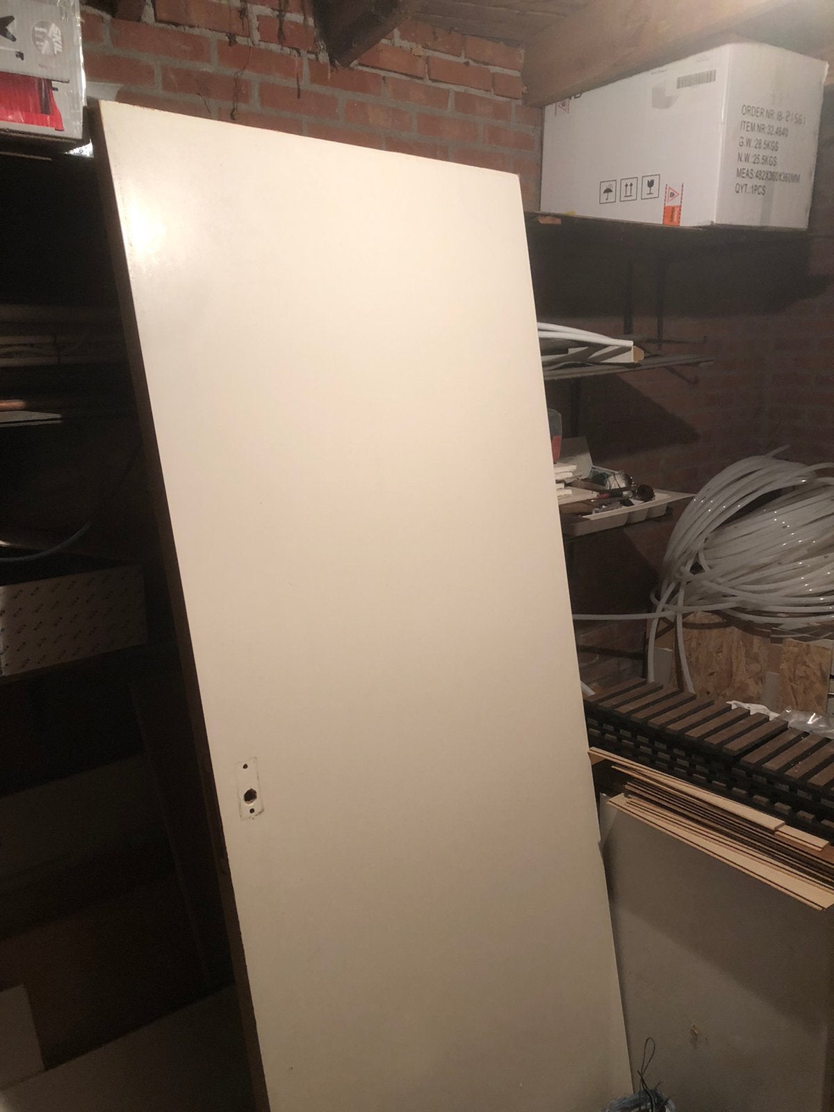 Deur wit 200,5x82x4, Ophalen, Gebruikt, 80 tot 100 cm, Binnendeur