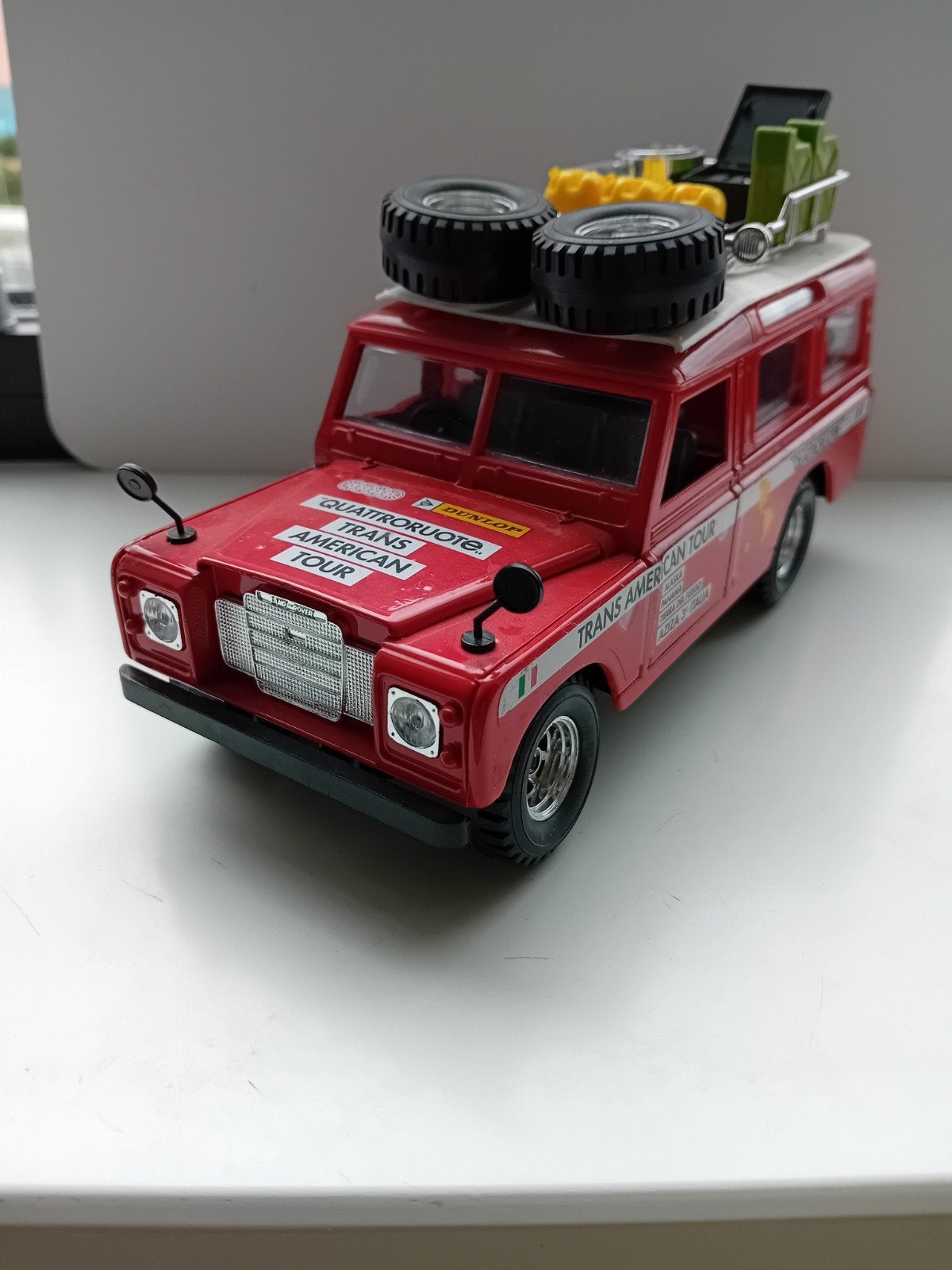 Land Rover Quattroruote Trans American Tour., Ophalen of Verzenden, Zo goed als nieuw, Bburago