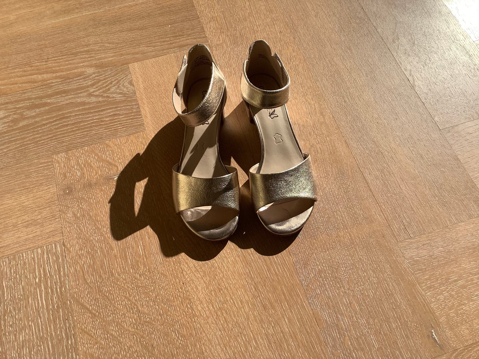 Goudkleurige Leren Ballerina's Merk Cypres Mt. 40 nieuwstaat, Ophalen of Verzenden, Zo goed als nieuw