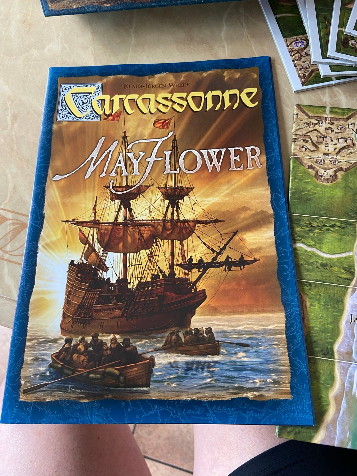 Carcassonne Mayflower Bordspel - Compleet en Goede Staat, Hobby en Vrije tijd, Een of twee spelers, Ophalen of Verzenden, Zo goed als nieuw