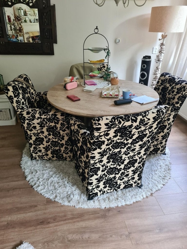 Eetkamerstoelen, Huis en Inrichting, Stoelen, Ophalen, Gebruikt, Zwart, Vier