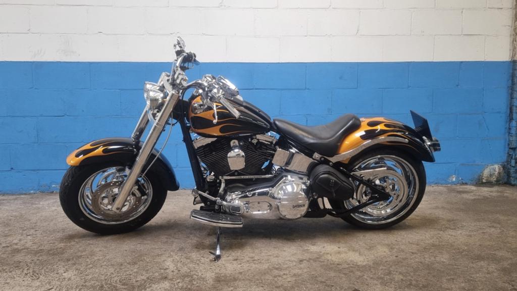 Custom Harley Davidson Softail, Motoren, Sportuitlaat, 2 cilinders, 1450 cc, Handgeschakeld