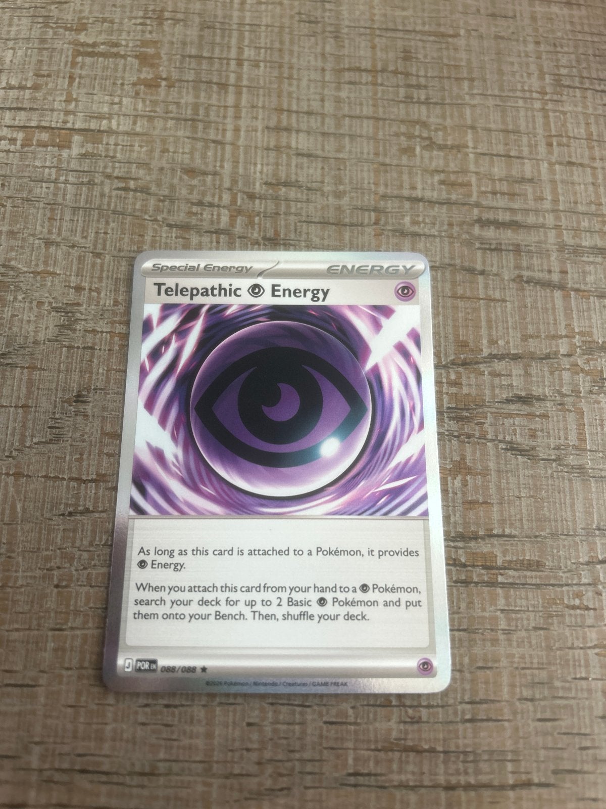 Pokémon TCG: Telepathic Energy (088/088) - Special Energy, Ophalen of Verzenden, Zo goed als nieuw, Losse kaart