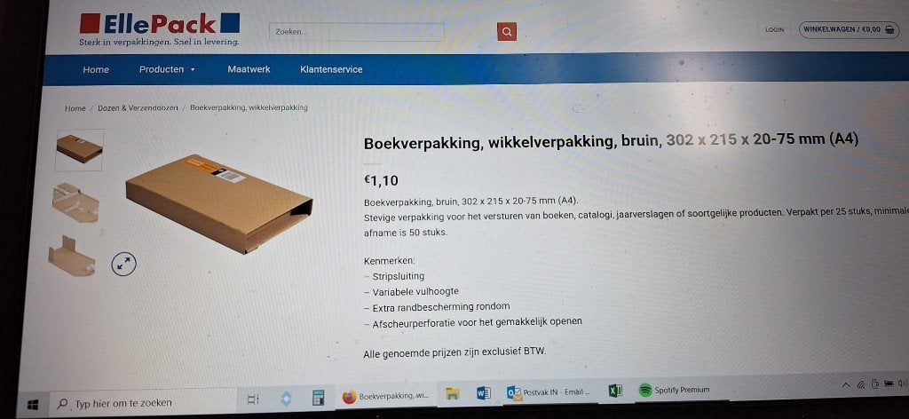 Wikkelverpakking voor verzending A4 Boekverpakking, Hobby en Vrije tijd, Knutselen, Ophalen, Nieuw, Papier of Karton, Zelfklevend
