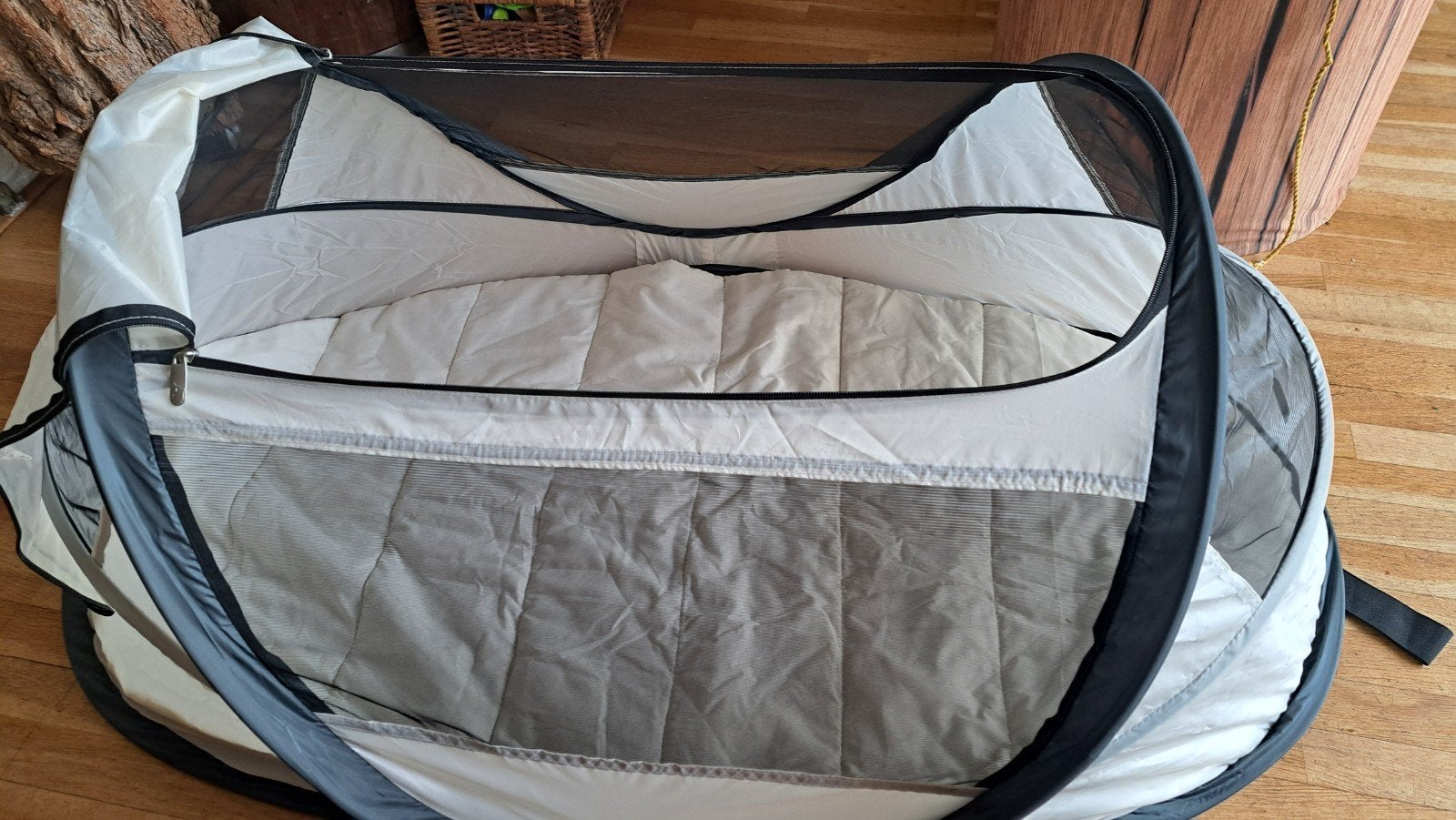 Deryan tent box opklapbaar baby peuter camping bedje reisbed, Caravans en Kamperen, Ophalen of Verzenden, Zo goed als nieuw, Tot en met 2