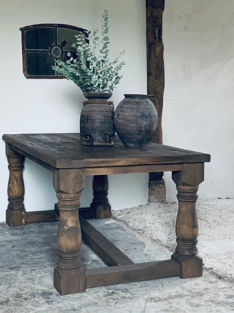 Prachtige boerentafel ~ balustertafel,eettafel,oud,sober ~, Ophalen of Verzenden