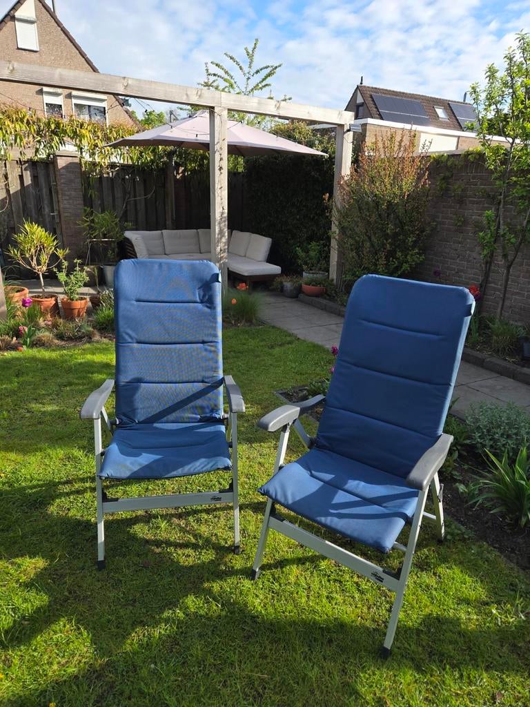 2 Vrijbuiter campingstoelen - Comfortabel en verstelbaar, Ophalen, Gebruikt, Campingstoel