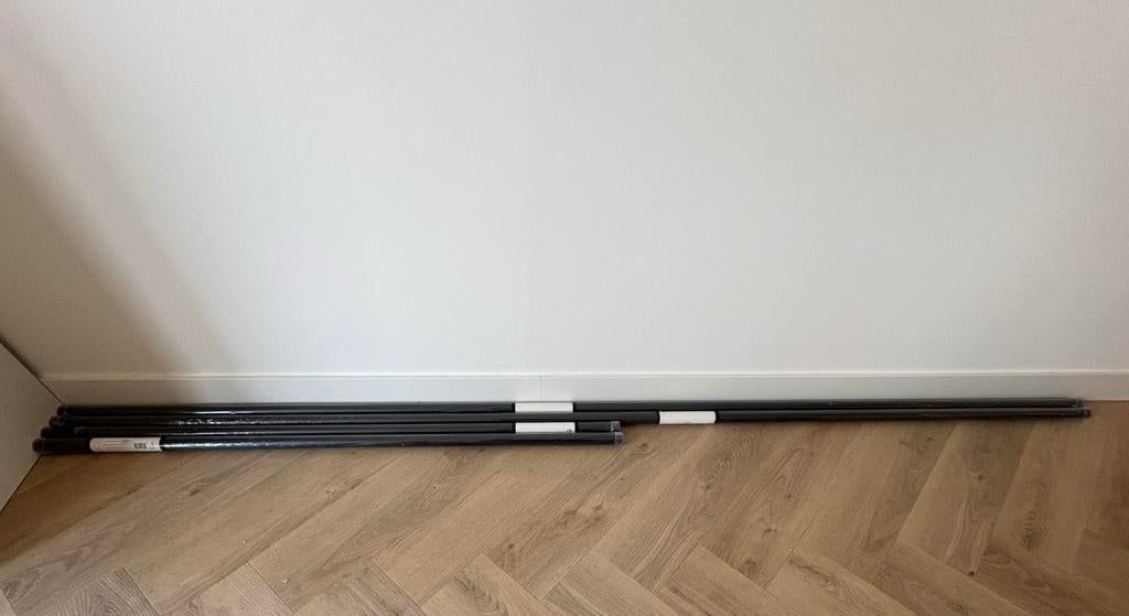 Leen Bakker Zwarte roedes 28 mm 4 stuks a 240/120 cm NIEUW!!, Ophalen, 100 tot 150 cm, Zwart, Nieuw