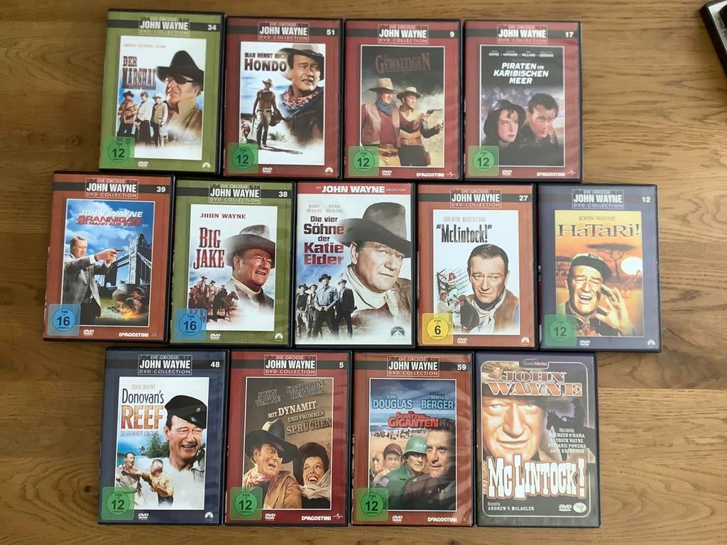 Verzameling John Wayne op DVD, allen NEDERLANDS ondertiteld., Alle leeftijden, Ophalen of Verzenden, Zo goed als nieuw, Actie en Avontuur