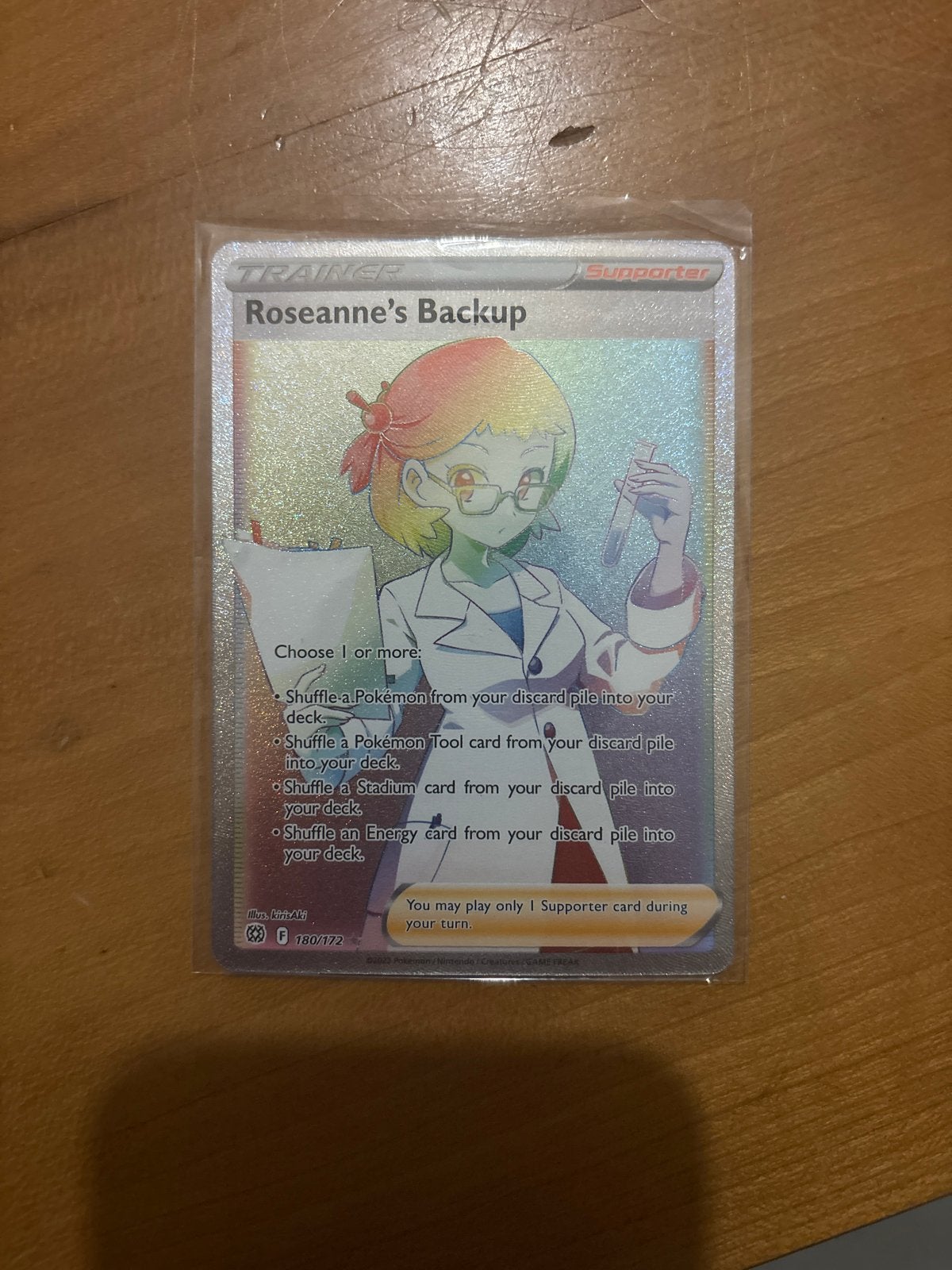 Roseanne's Backup 180/172 Full Art Trainer Pokémon Kaart, Ophalen of Verzenden, Zo goed als nieuw, Losse kaart, Foil