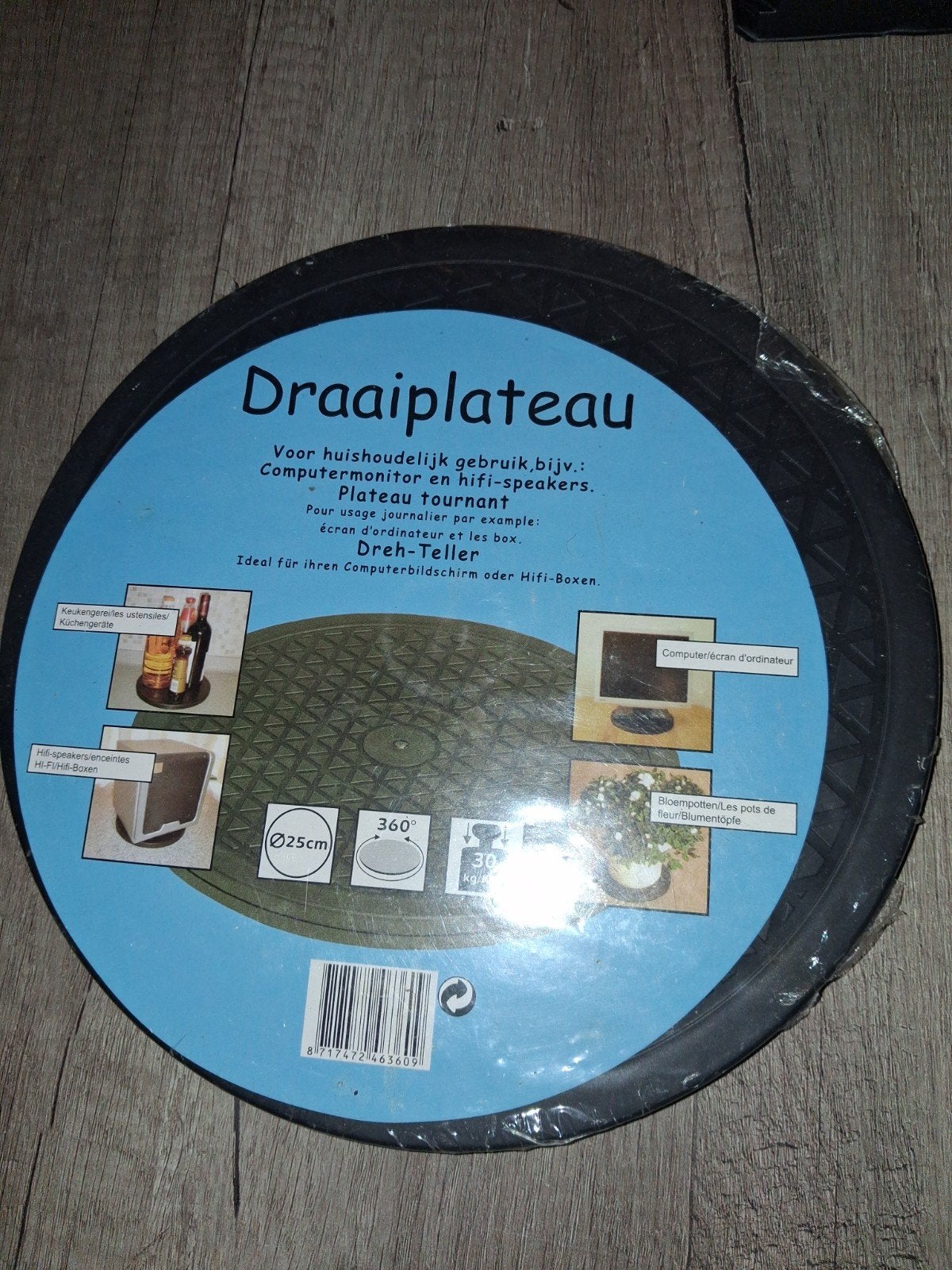 draaiplateau  voor bv Computerscherm. Drankflessen,Speakers, Ophalen, Nieuw