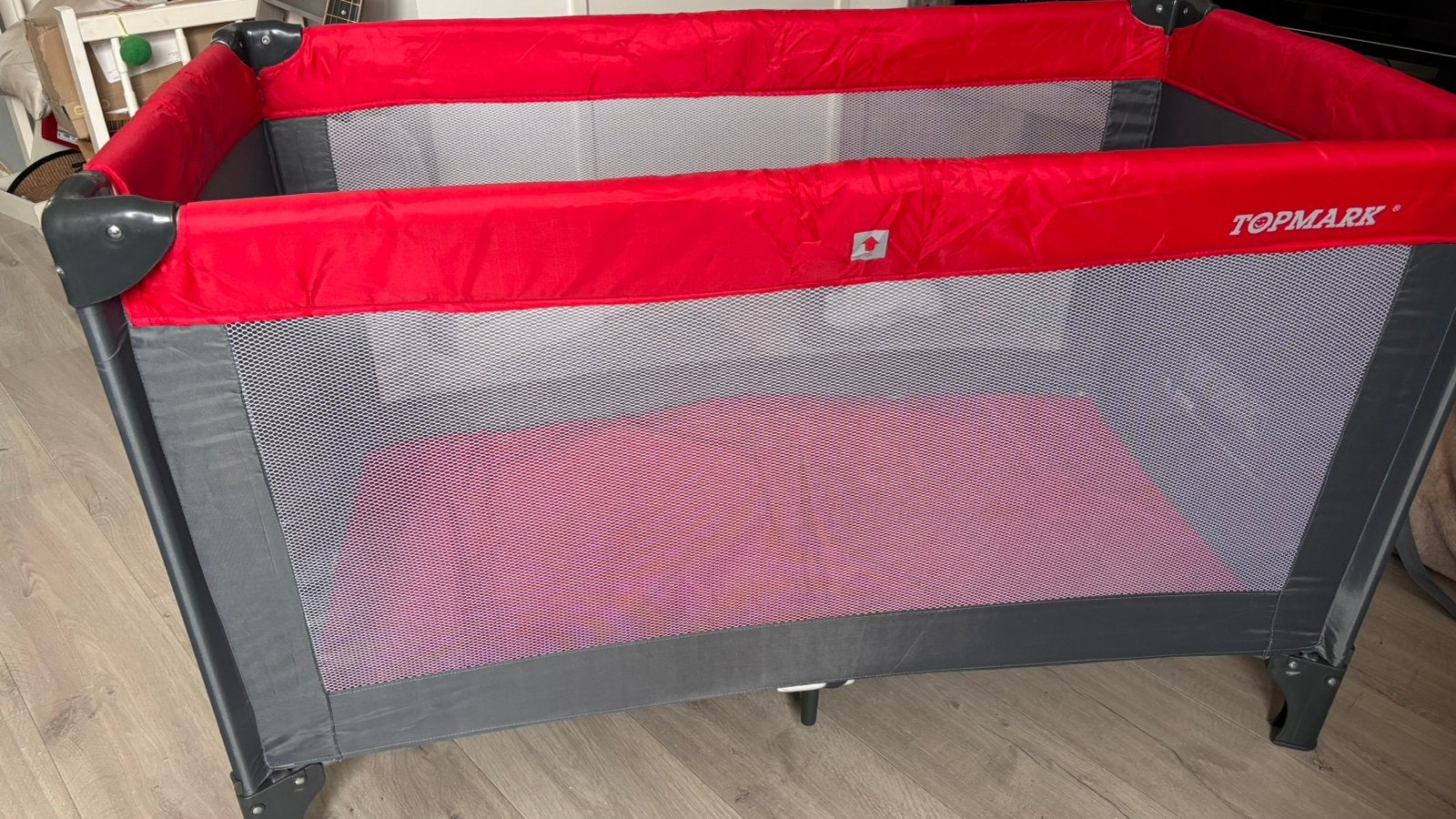 Topmark campingbedje met extra matraskussen, Kinderen en Baby's, Ophalen, Zo goed als nieuw, Minder dan 140 cm, Matras