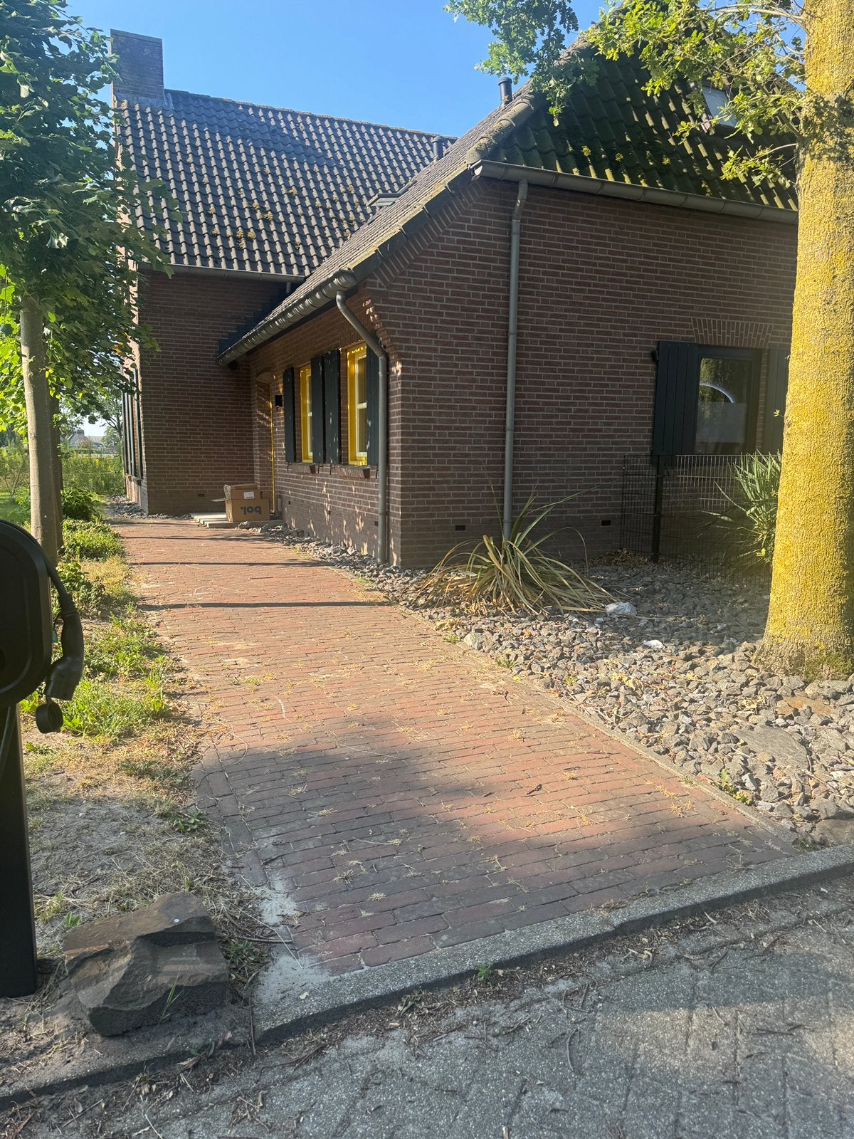 Gebakken nette klinkers 12 m x 1,80 m, Tuin en Terras, Ophalen, Keramiek, Klinkers, Zo goed als nieuw
