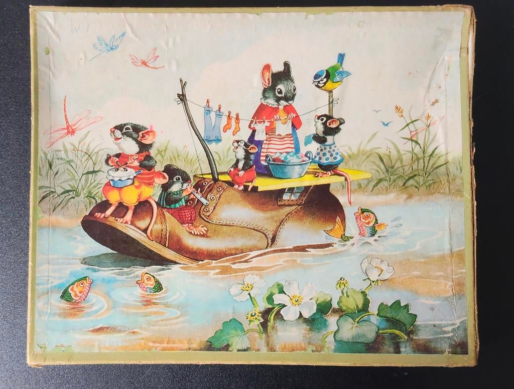 Vintage houten Kolibri Puzzel jaren 50, Verzamelen, Speelgoed, Gebruikt, Ophalen of Verzenden