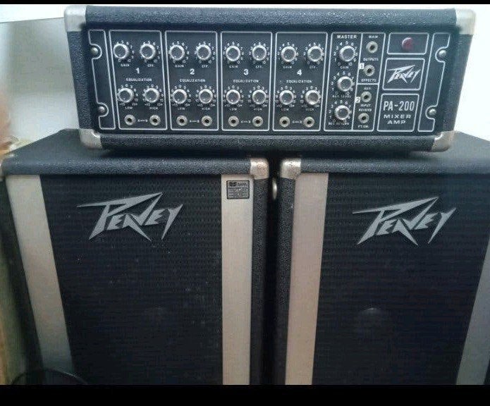 Peavey PA-200 Mixer Versterker met 2 Peavey Speakers, Muziek en Instrumenten, Ophalen, Gebruikt, Minder dan 500 watt