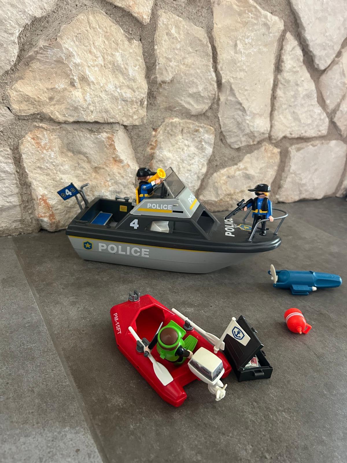 Playmobil 4429 police boot, Ophalen of Verzenden, Gebruikt