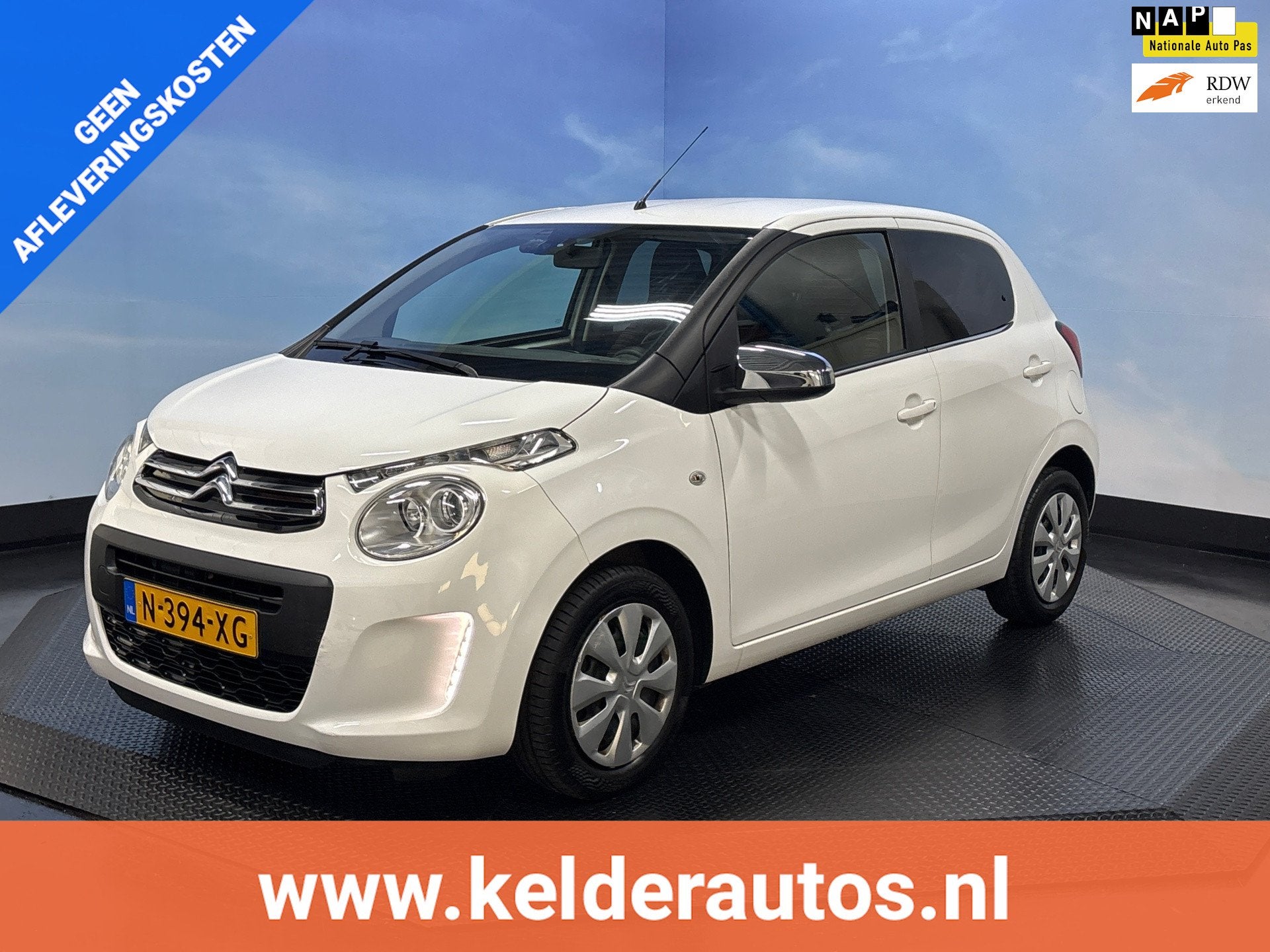 Citroen C1 1.0 VTi Feel Airco | Camera |Carplay | 5 deurs |, Voorwielaandrijving, Stof, Gebruikt, Euro 6