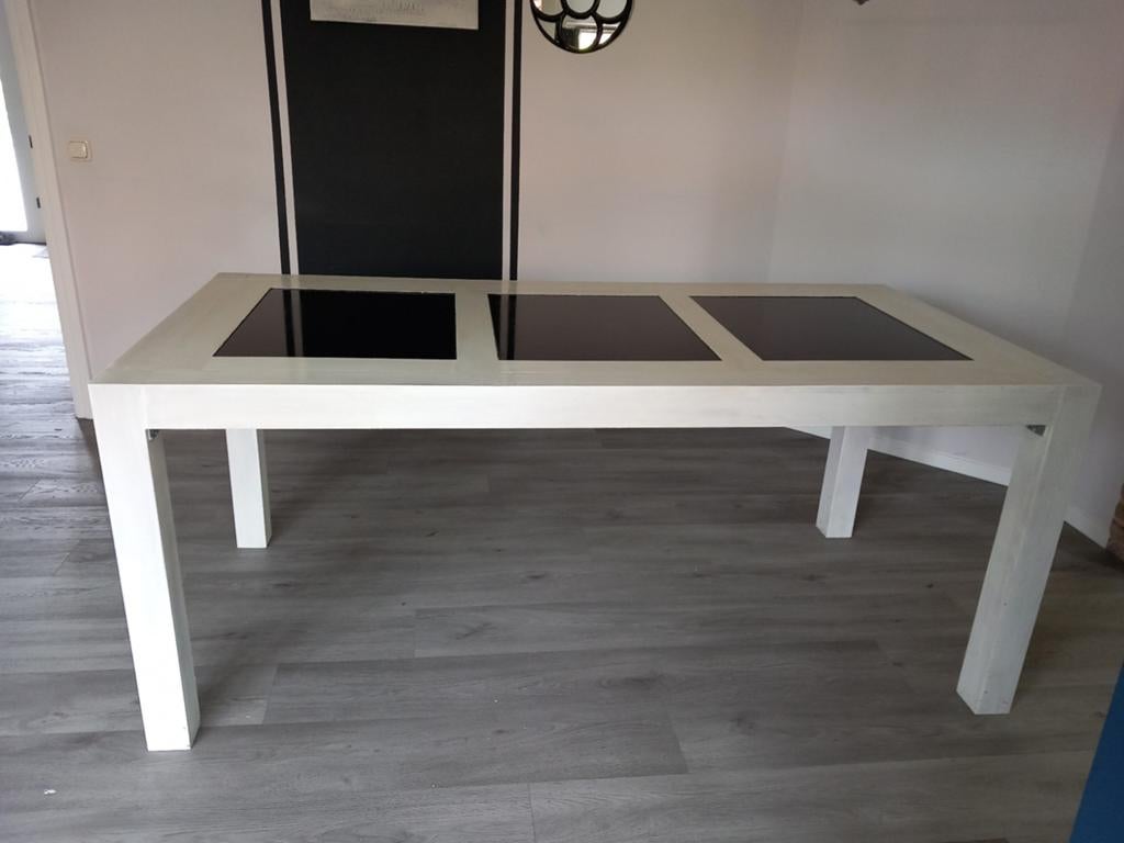 Eiken eettafel, Huis en Inrichting, Tafels | Eettafels, Ophalen of Verzenden, Rechthoekig, 200 cm of meer, 50 tot 100 cm