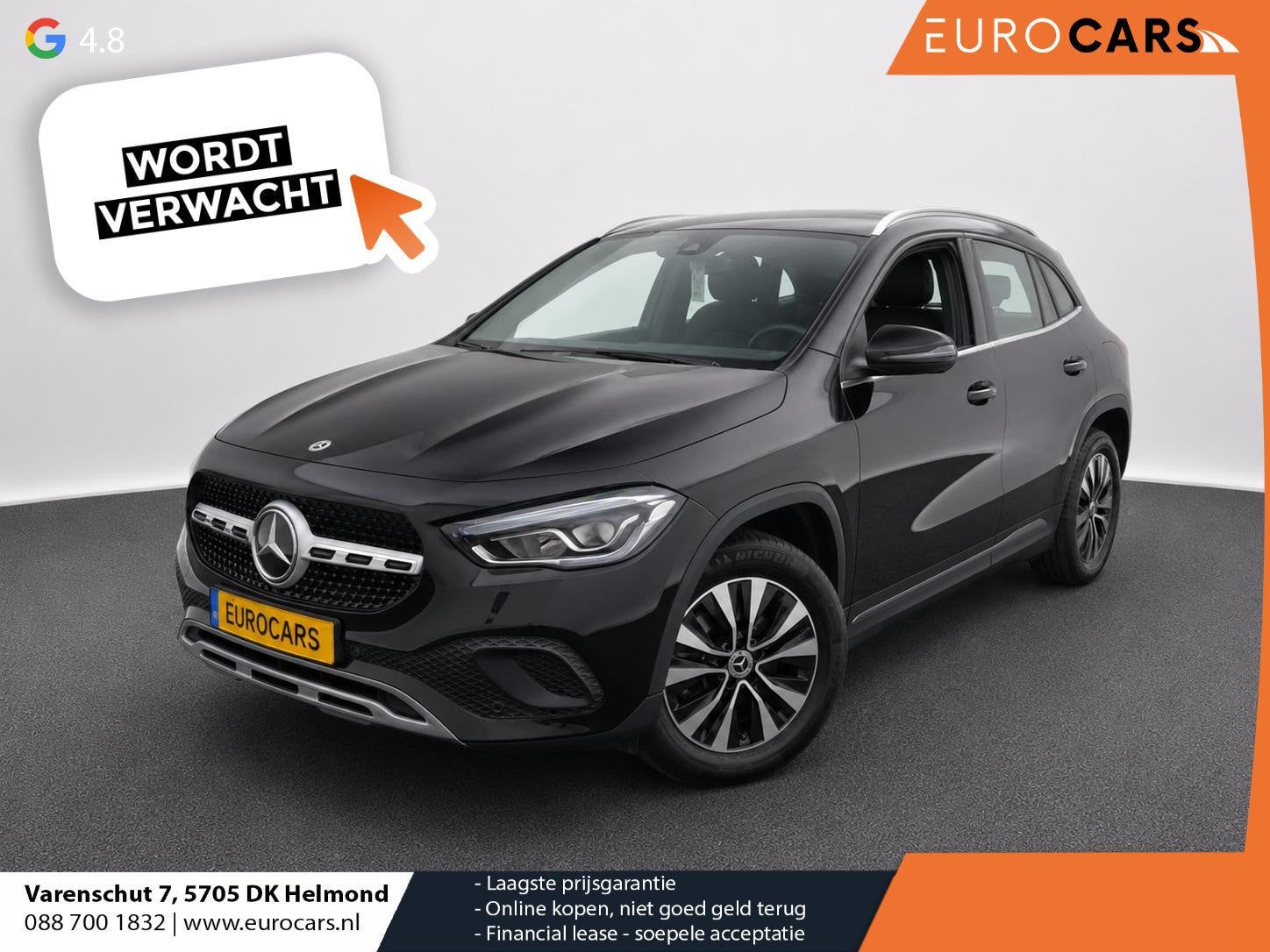 Mercedes-Benz GLA-klasse 250 e Business Solution Navigatie C, Auto's, Mercedes-Benz, Gebruikt, 16 kWh, Leder en Stof, Zwart