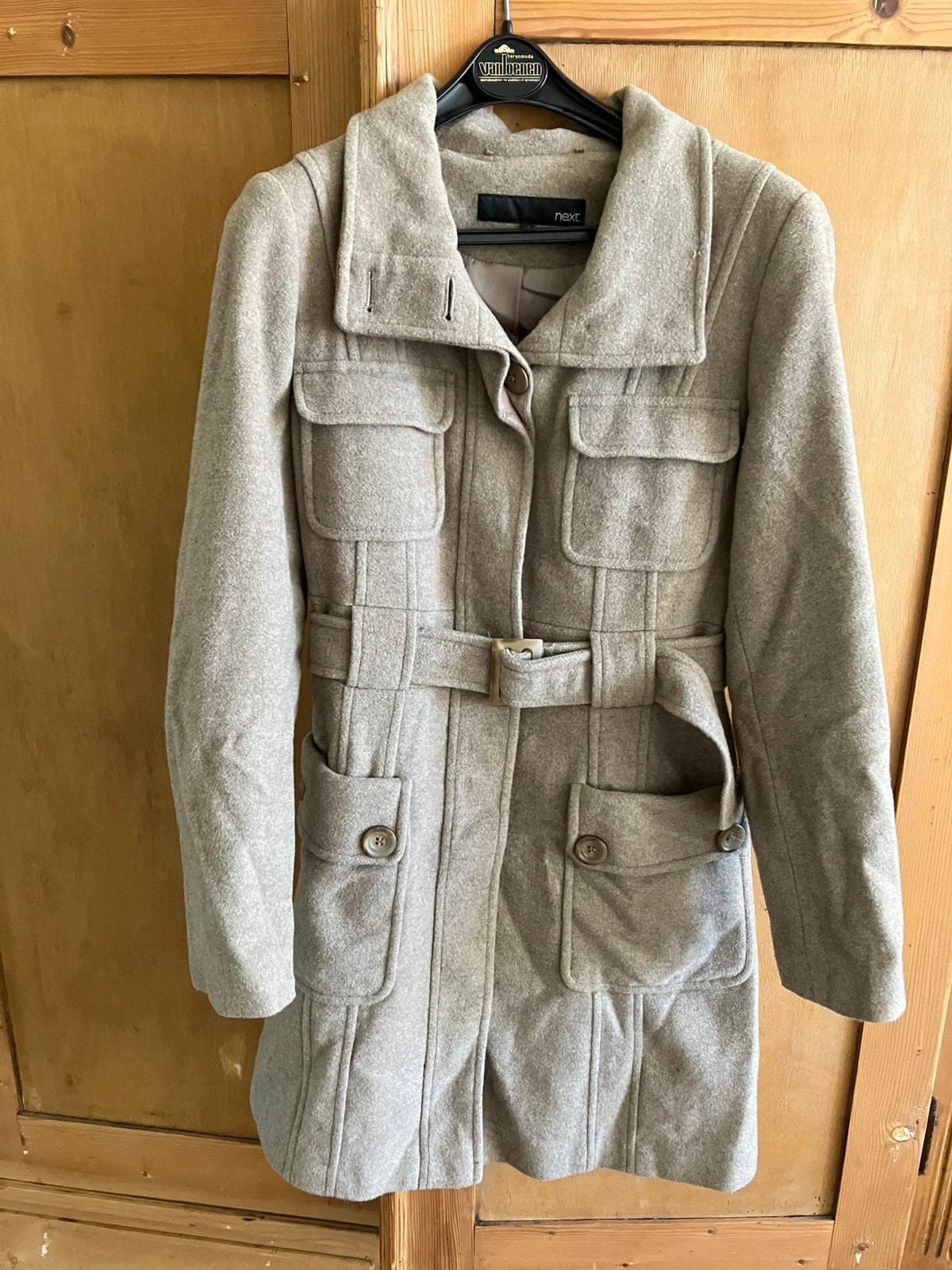 Next damesjas, maat S, scheerwol en kasjmierwol, Kleding | Dames, Ophalen, Gedragen, Maat 36 (S), Bruin