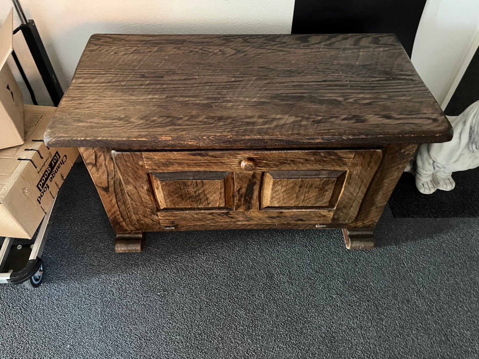 Te koop een dekenkist van eikenhout, Ophalen, 50 – 75, Gebruikt, 50 tot 100 cm