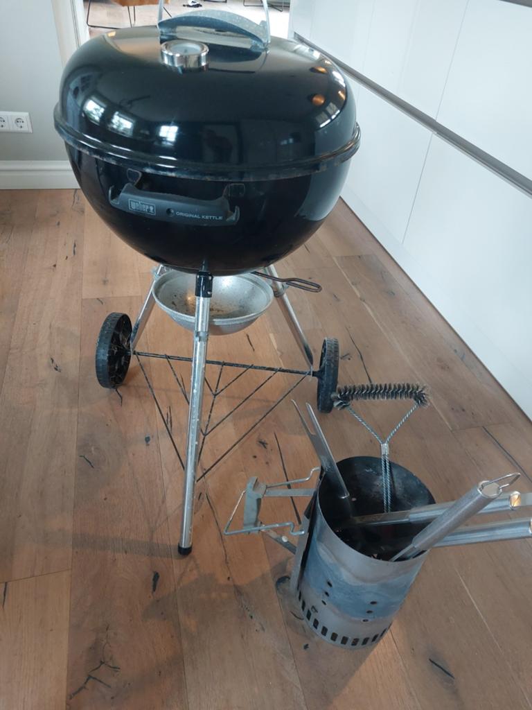 Weber Original Kettle BBQ met accessoires, Ophalen, Gebruikt, Weber, Met accessoires