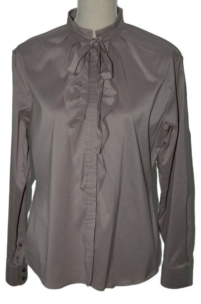Nieuwe René Lezard blouse, satijn, taupe, Mt. 42 / L, Overige kleuren, Verzenden, Maat 42/44 (L), Nieuw