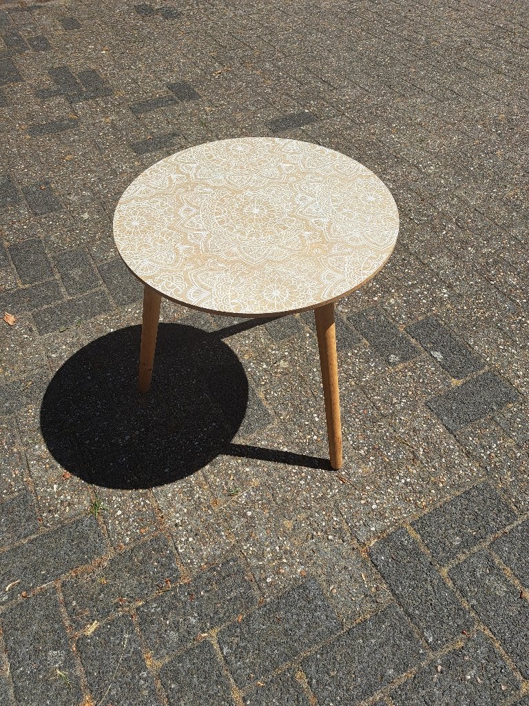 Bijzettafel, 45 tot 60 cm, Minder dan 55 cm, Rond, Ophalen of Verzenden