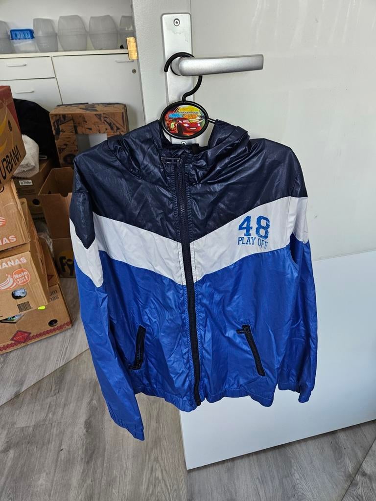 Zomerjas maat 134/140 blauw wit jongen, Kinderen en Baby's, Kinderkleding | Maat 134, Ophalen of Verzenden, Gebruikt, Jongen, Jas