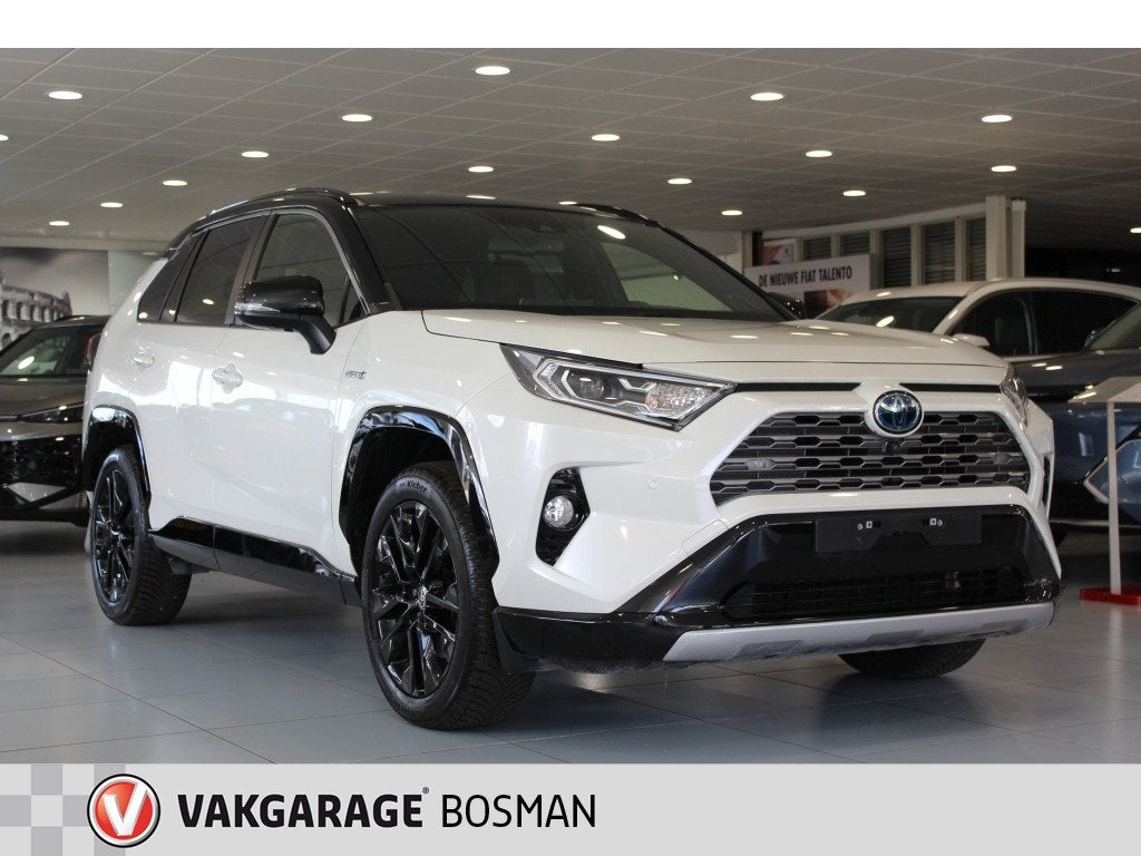 Toyota RAV4 2.5 Hybrid Bi-Tone/PANO/JBL/CRUISE (bj 2022), Auto's, Toyota, Automaat, Dealer onderhouden, Gebruikt, Zwart