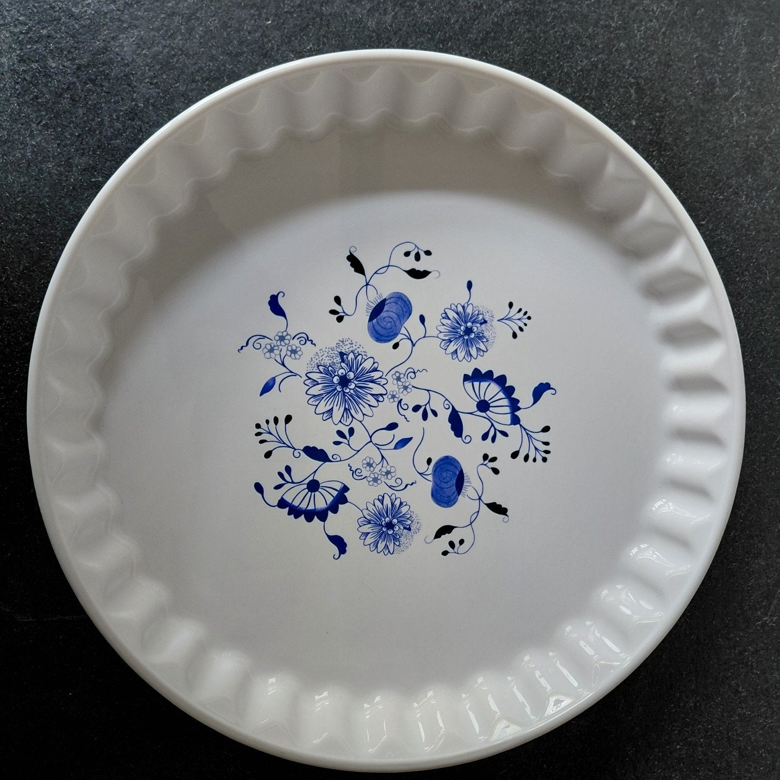 Corning France Ovenschaal met Blauw Bloemenpatroon, Overige typen, Nieuw, Ophalen of Verzenden, Steen/keramiek