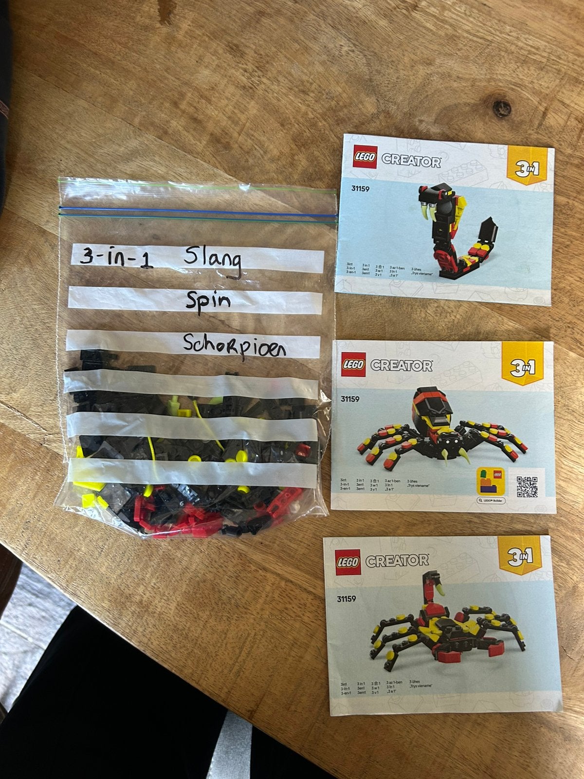 Lego creator 3in1 slang spin schorpioen, Ophalen, Zo goed als nieuw