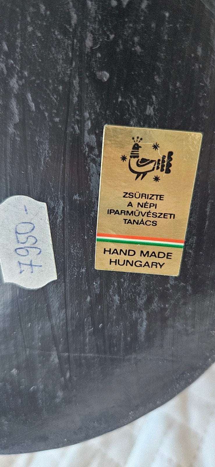 Foto 11 van Handgemaakte Hongaarse Zwarte Keramische Kruik - 1994