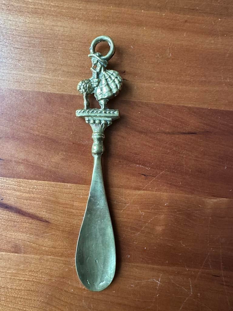 Vintage messing schoenlepel, Ophalen of Verzenden, Koper