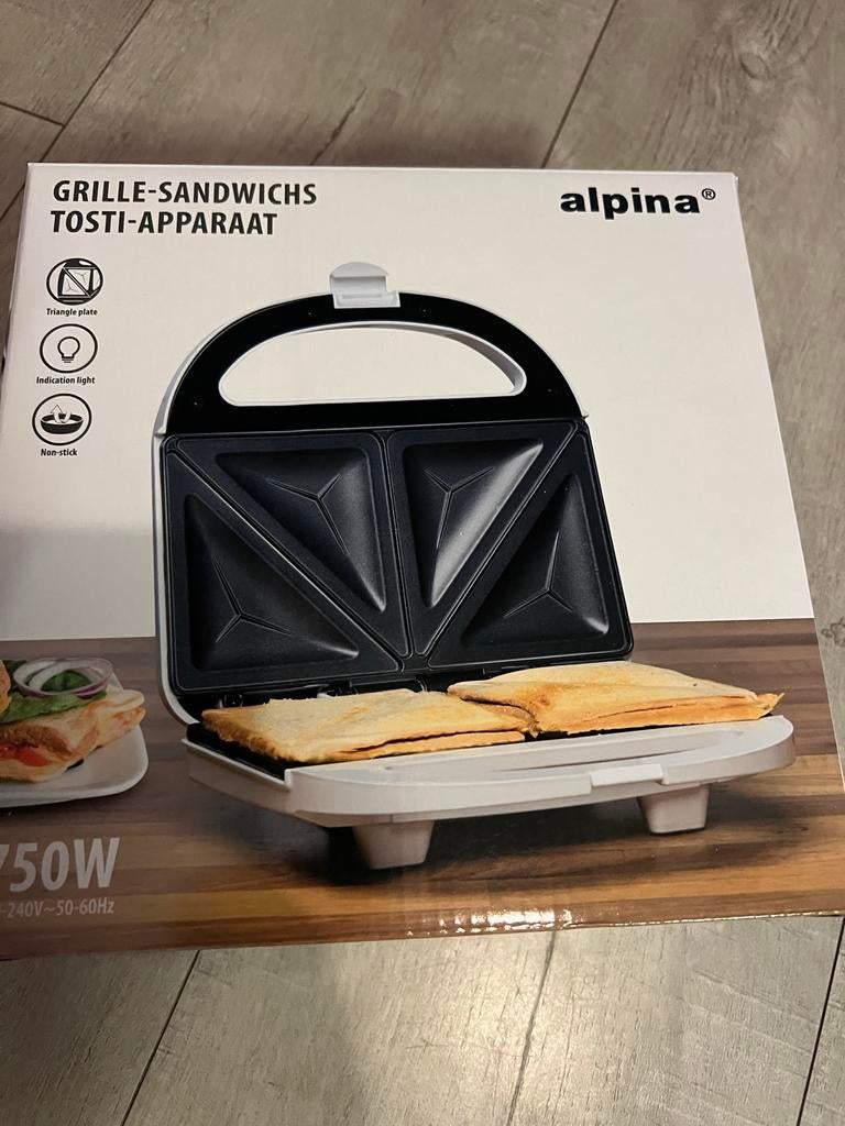 Alpina Tosti-apparaat / Sandwichmaker 750W - Nieuw, Alpina, Nieuw, Ophalen of Verzenden, Alpina