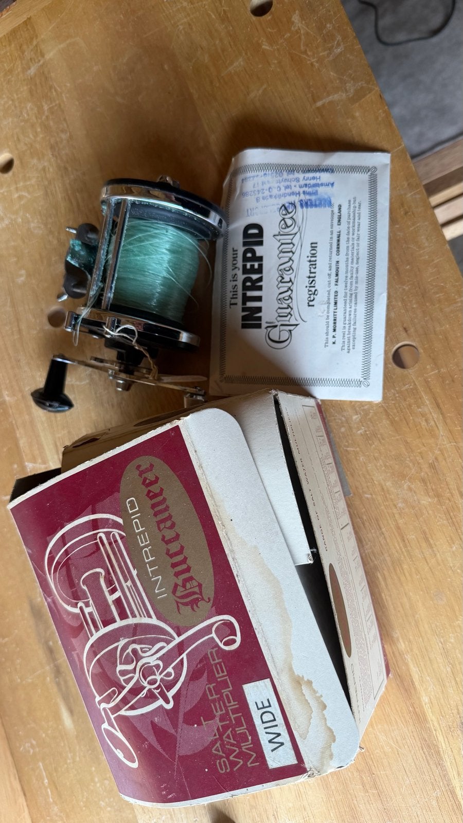 Vintage Intrepid Buccaneer Zoutwater Vismolen, Ophalen, Gebruikt, Molen