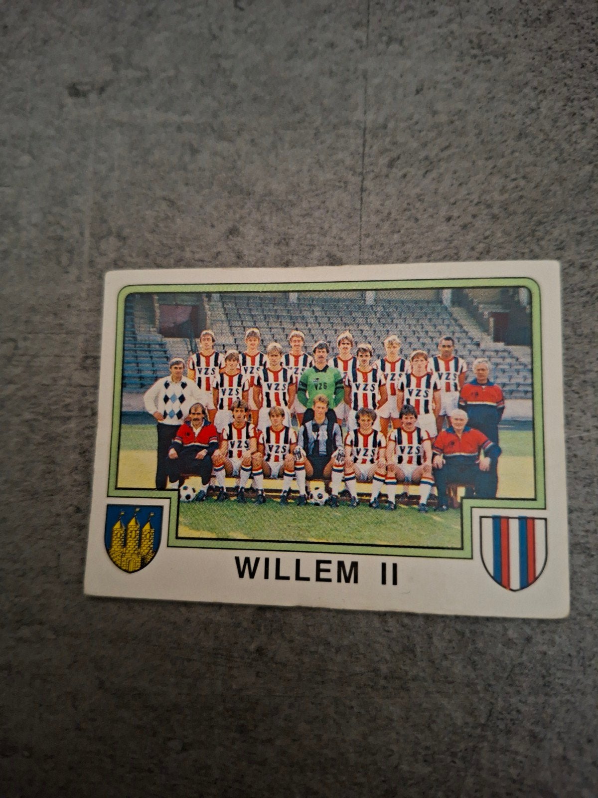 Panini sticker Voetbal 86. Teamfoto Willem II., Ophalen of Verzenden, Zo goed als nieuw, Sticker