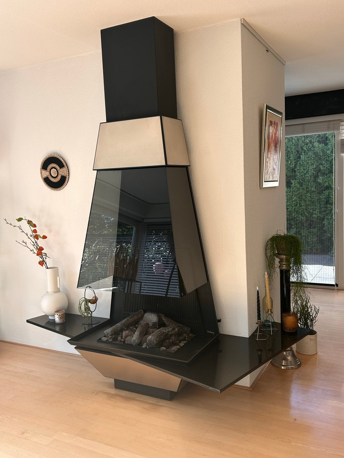 Moderne Boley gashaard met uniek design, Ophalen, Zwart, Zo goed als nieuw, Metaal