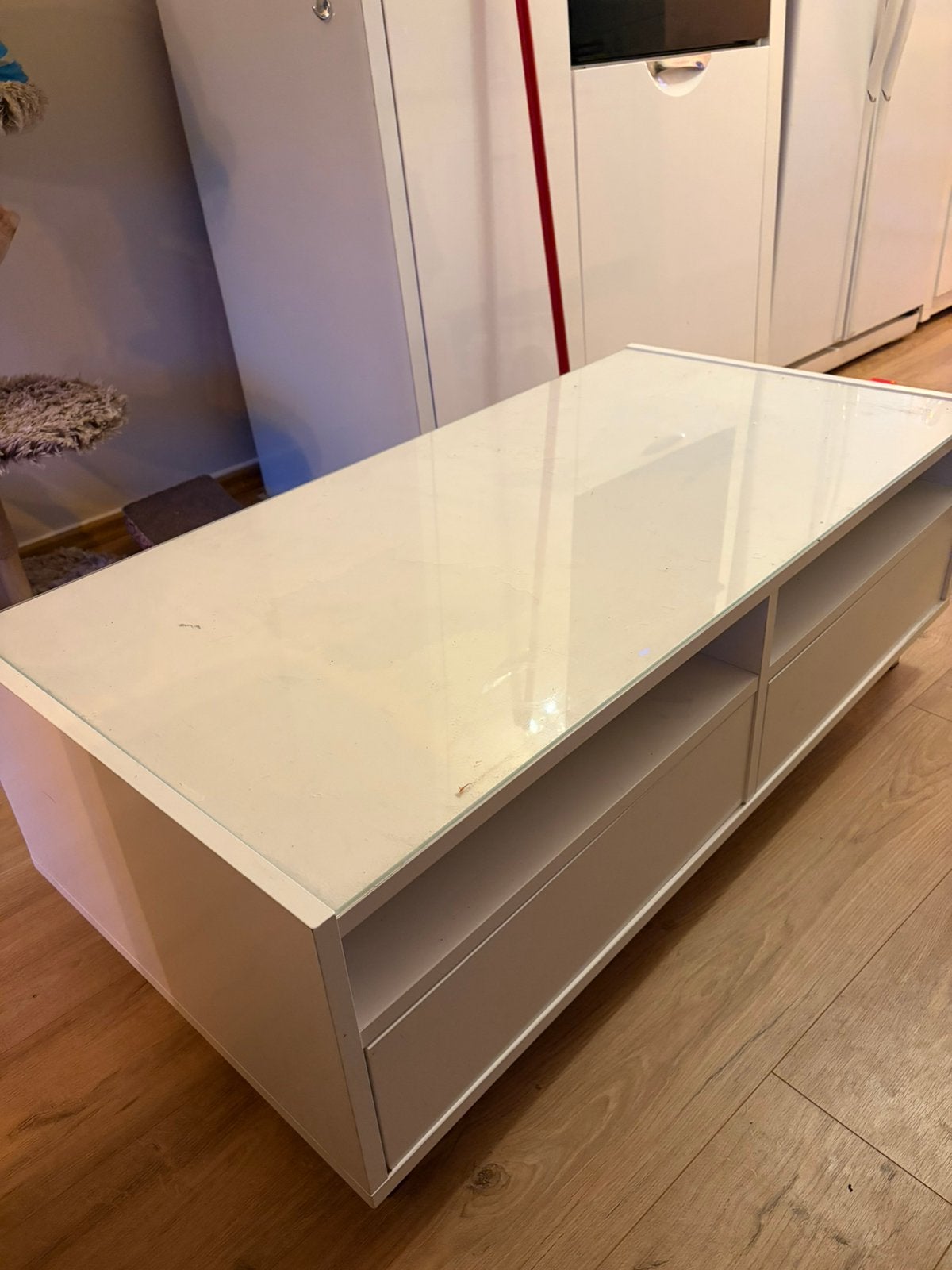 GRATIS Witte salontafel, Ophalen, 50 tot 100 cm, Zo goed als nieuw, Minder dan 100 cm