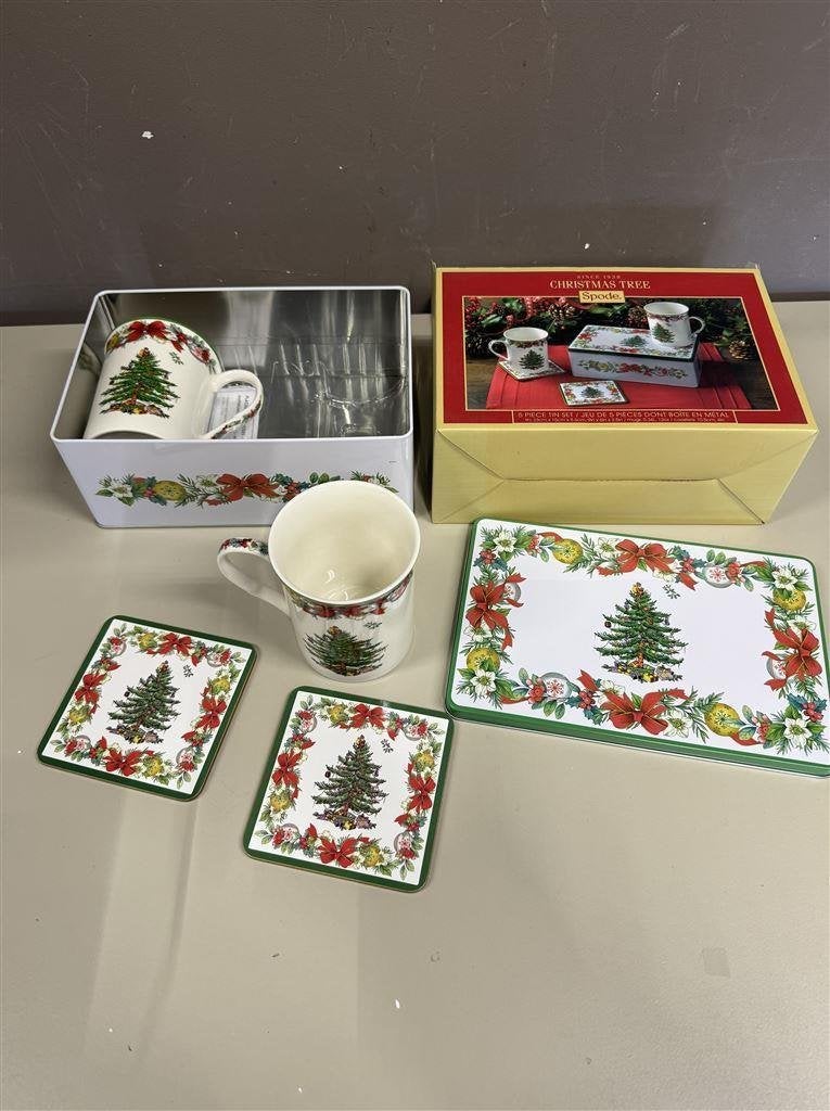 Kerst mokken in bewaarblik Pimpernel Spode christmas tree gi, Diversen, Kerst, Nieuw, Ophalen of Verzenden
