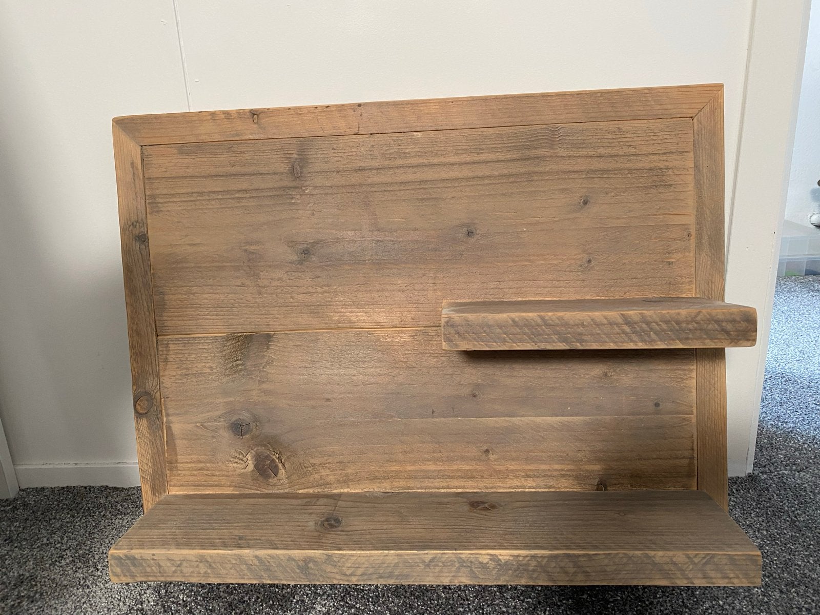 Houten wandplank met twee niveaus, Ophalen, Gebruikt