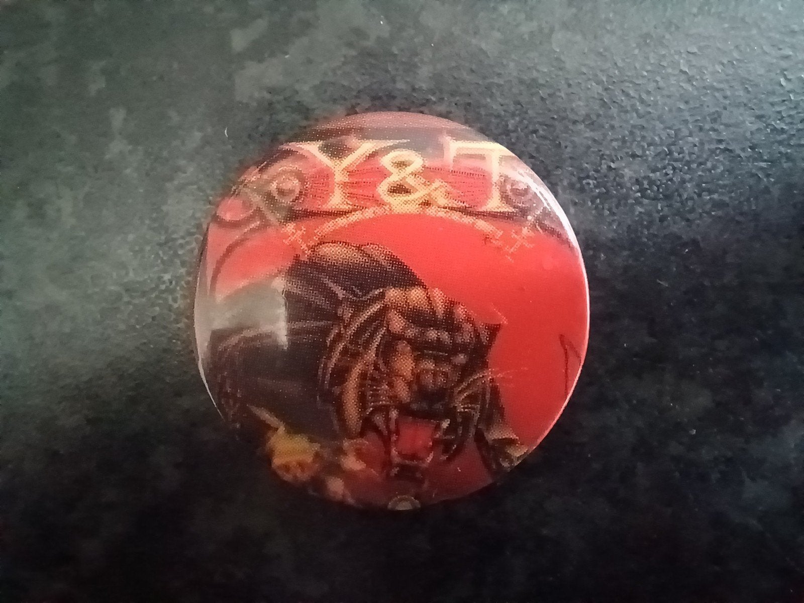 Button van Y&T (Black Tiger), Ophalen of Verzenden, Gebruikt, Overige onderwerpen, Button