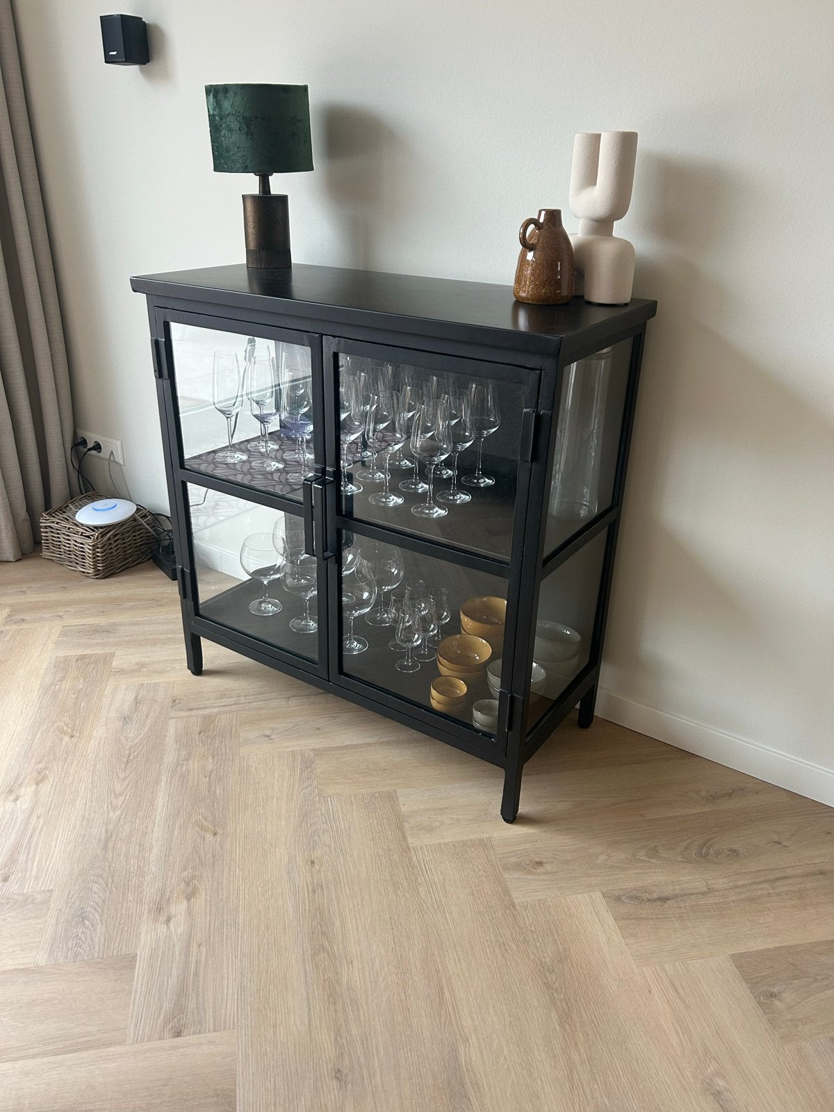 Zwart metalen kastje van Bommel Wonen, Huis en Inrichting, Ophalen, Gebruikt, 50 tot 100 cm, Minder dan 100 cm