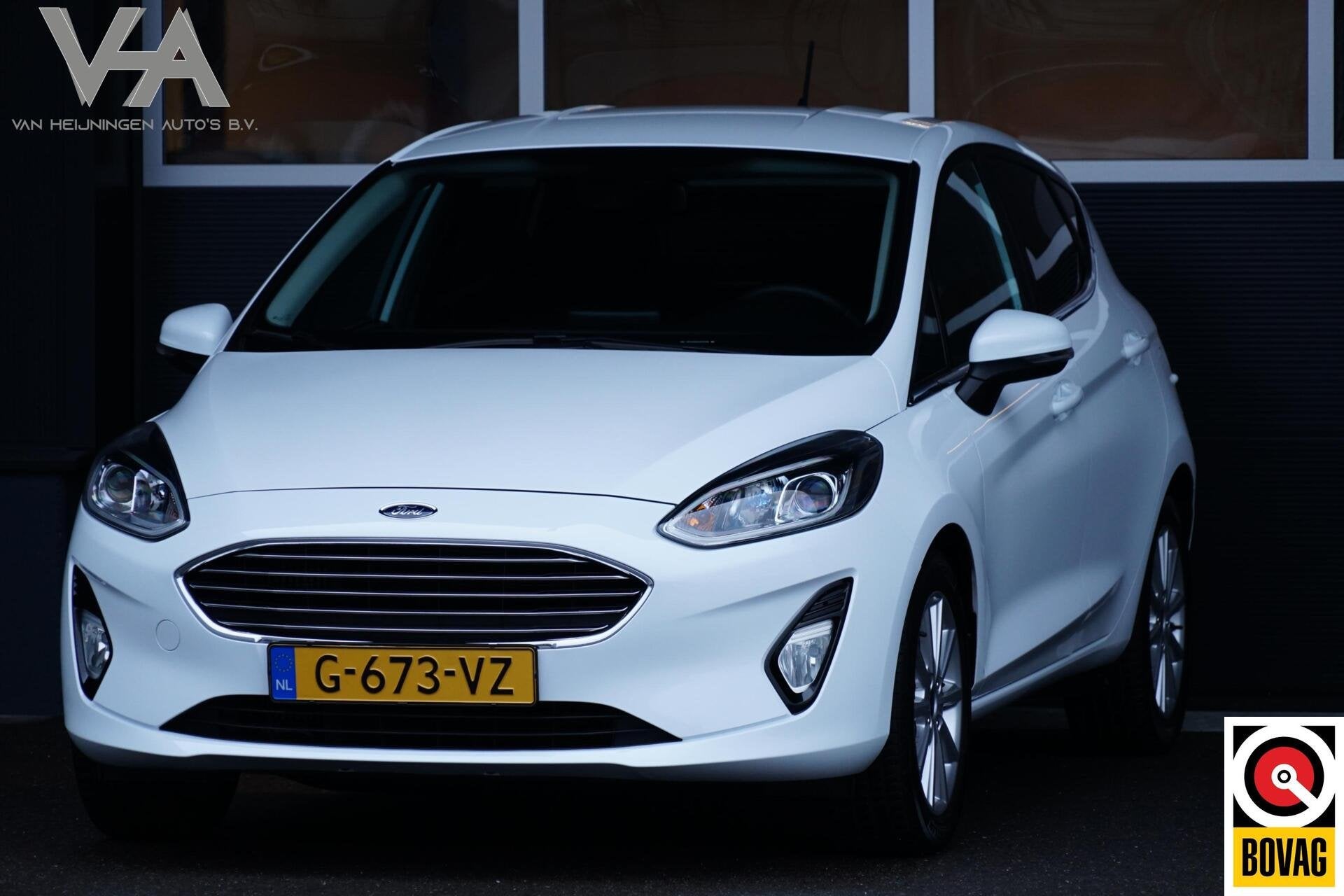 Ford Fiesta 1.0 EcoBoost Titanium NL, CarPlay, clima, cruise, Voorwielaandrijving, Gebruikt, Euro 6, Wit