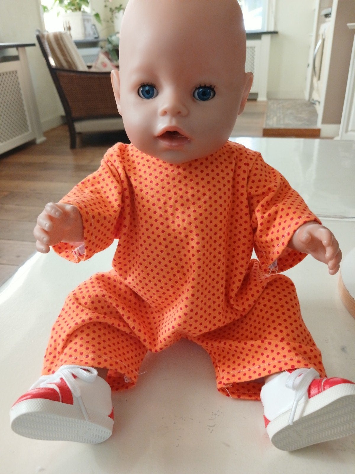 Jumpsuit met sneakers baby born pop 43cm, Ophalen of Verzenden, Nieuw, Babypop